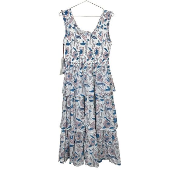 NEW Alix of Bohemia Erin Blue Valentine Midi Dress Medium - Picture 5 of 12